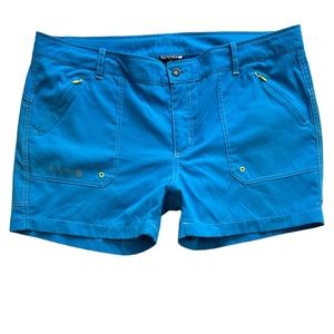 🆕 NWOT Sperry Top-sider Nylon Shorts Women’s Size XL Blue Neon Yellow Hardware